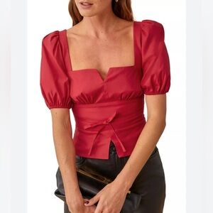 Reformation Fiske Top in Red